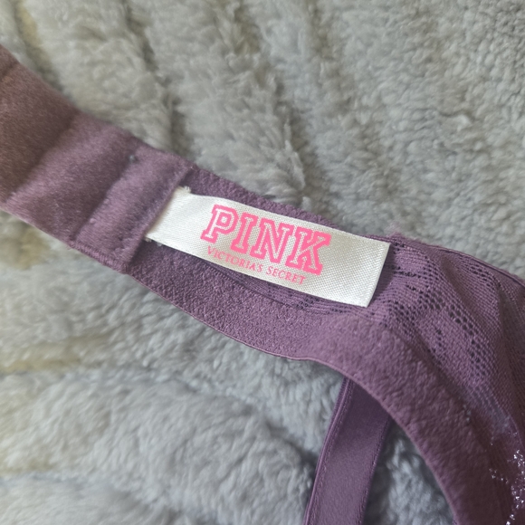 Victoria's Secret & Pink Underwire Push-up Bras In Deep Purple and Soft Pink 34D - Picture 3 of 4